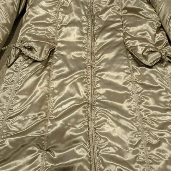 The Children’s Place Girl’s Reversible Coat Satin/ Faux Fur Sz. 10-12 - Picture 5 of 13